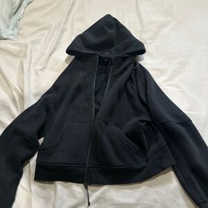 Lululemon Athletica Black Cropped Hoodie Sweatshirt